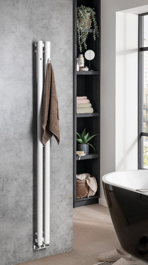 Sapho Pilon grzejnik łazienkowy dekoracyjny 180x12,2 cm biały IZ125T