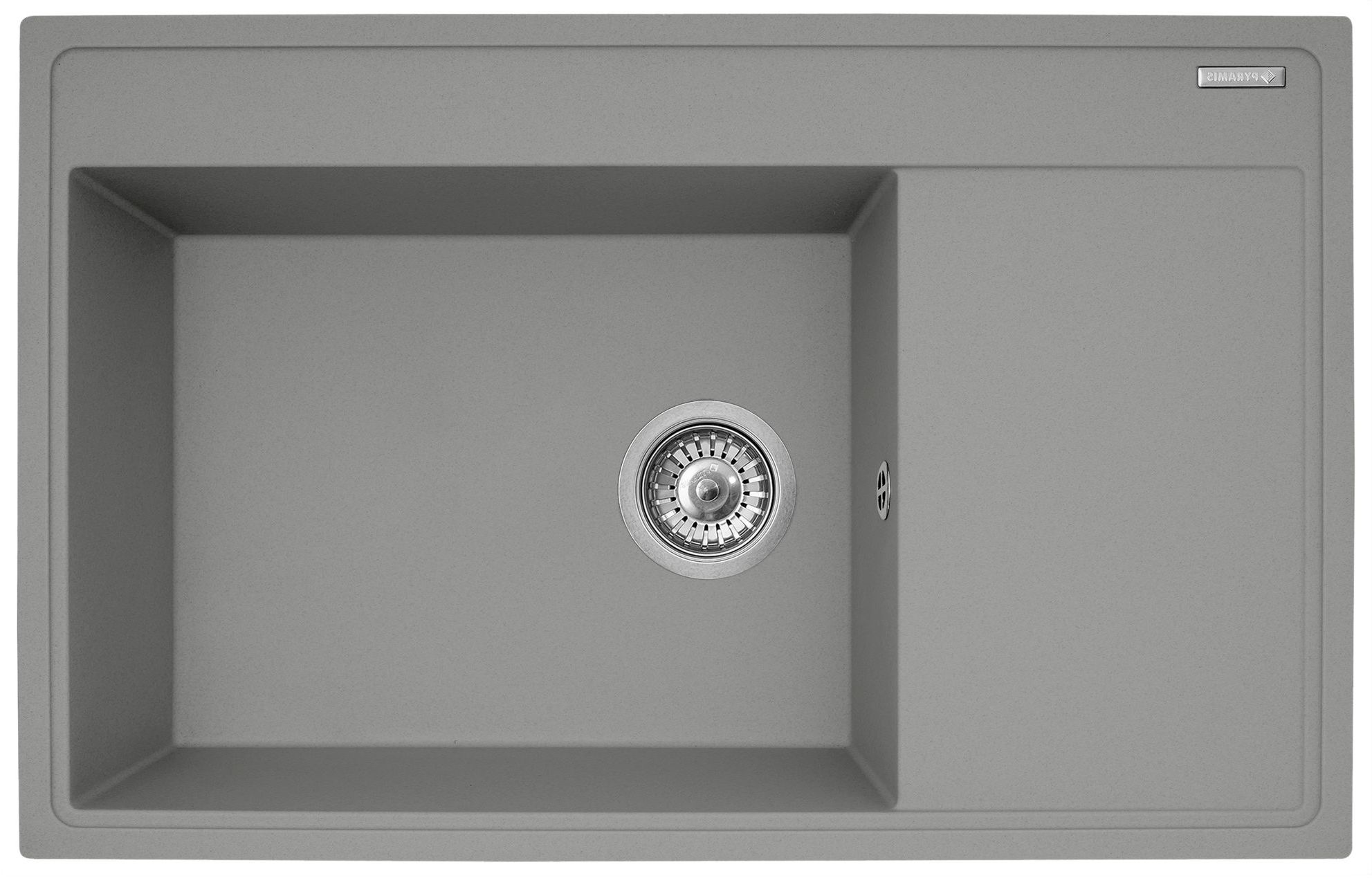 Pyramis Camea zlewozmywak granitowy 79x50 cm szary 070058701