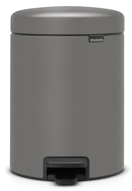 Brabantia NewIcon kosz na śmieci 5 l pedałowy szary 126284