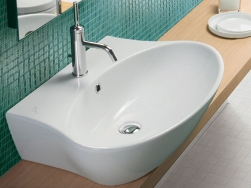 Hatria Nido umywalka 68x48 cm nablatowa półokrągła biała YXEP01