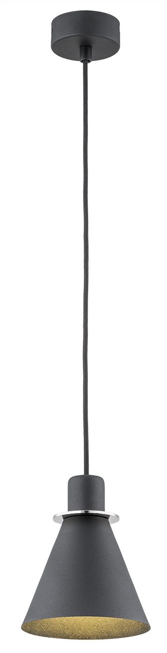 Argon Beverly lampa wisząca 1x15W czarny/chrom 4688