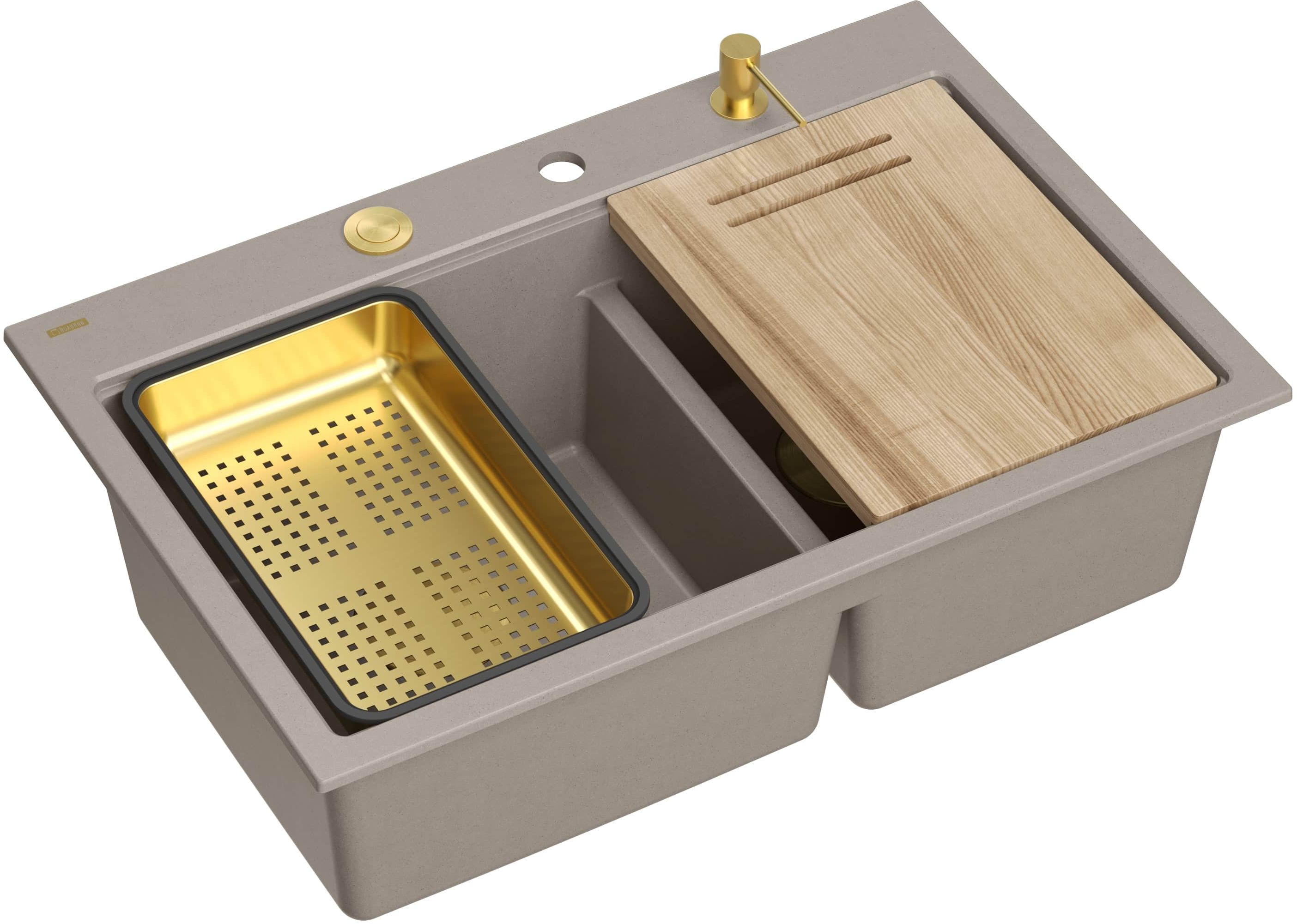 Quadron Marc 120 zlewozmywak GraniteQ 76x50 cm beżowy HQC7650U4_PVDG1