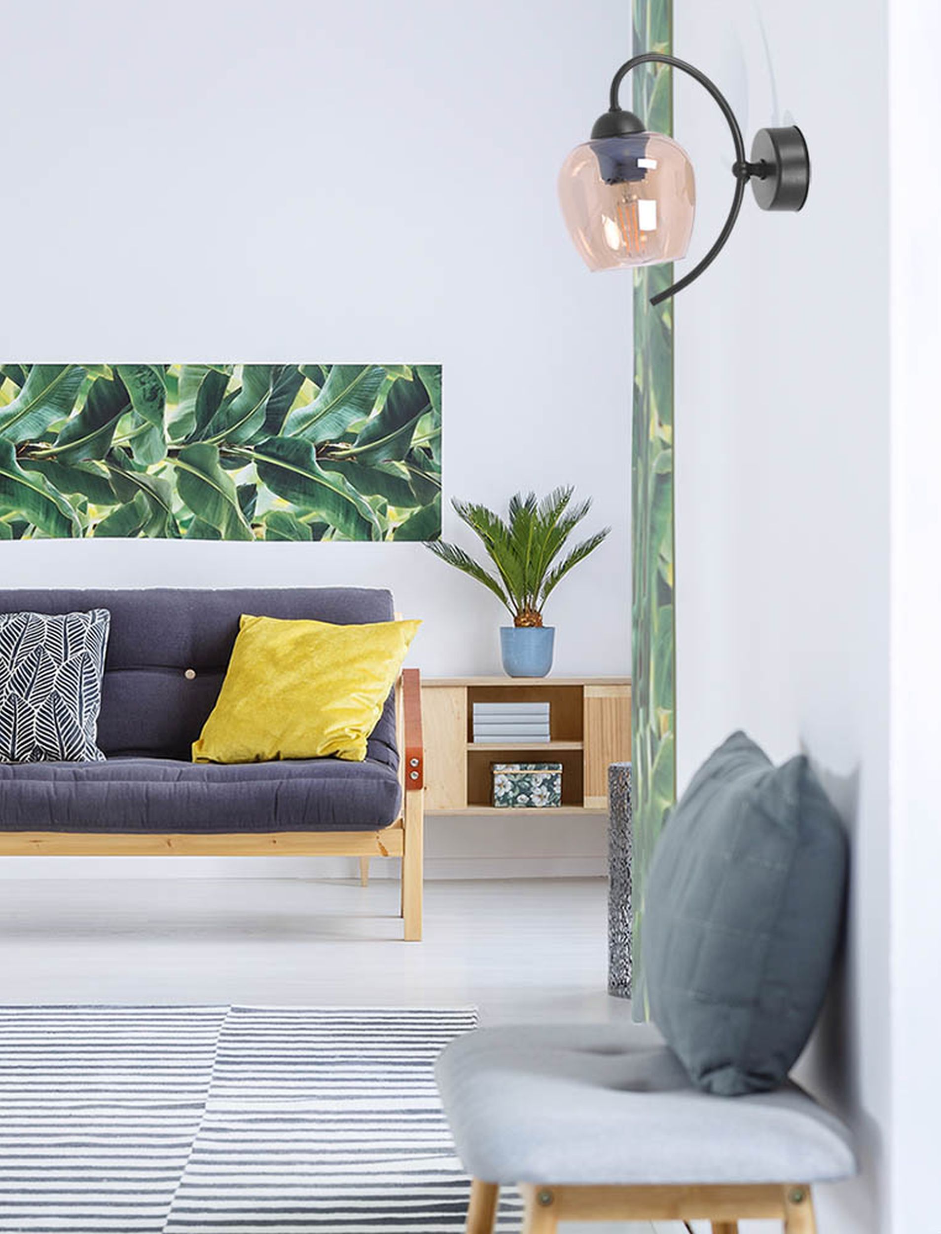 Kaja Diuna kinkiet 1x60W czarny/bursztynowy K-5192 - Wysyłka w 24h