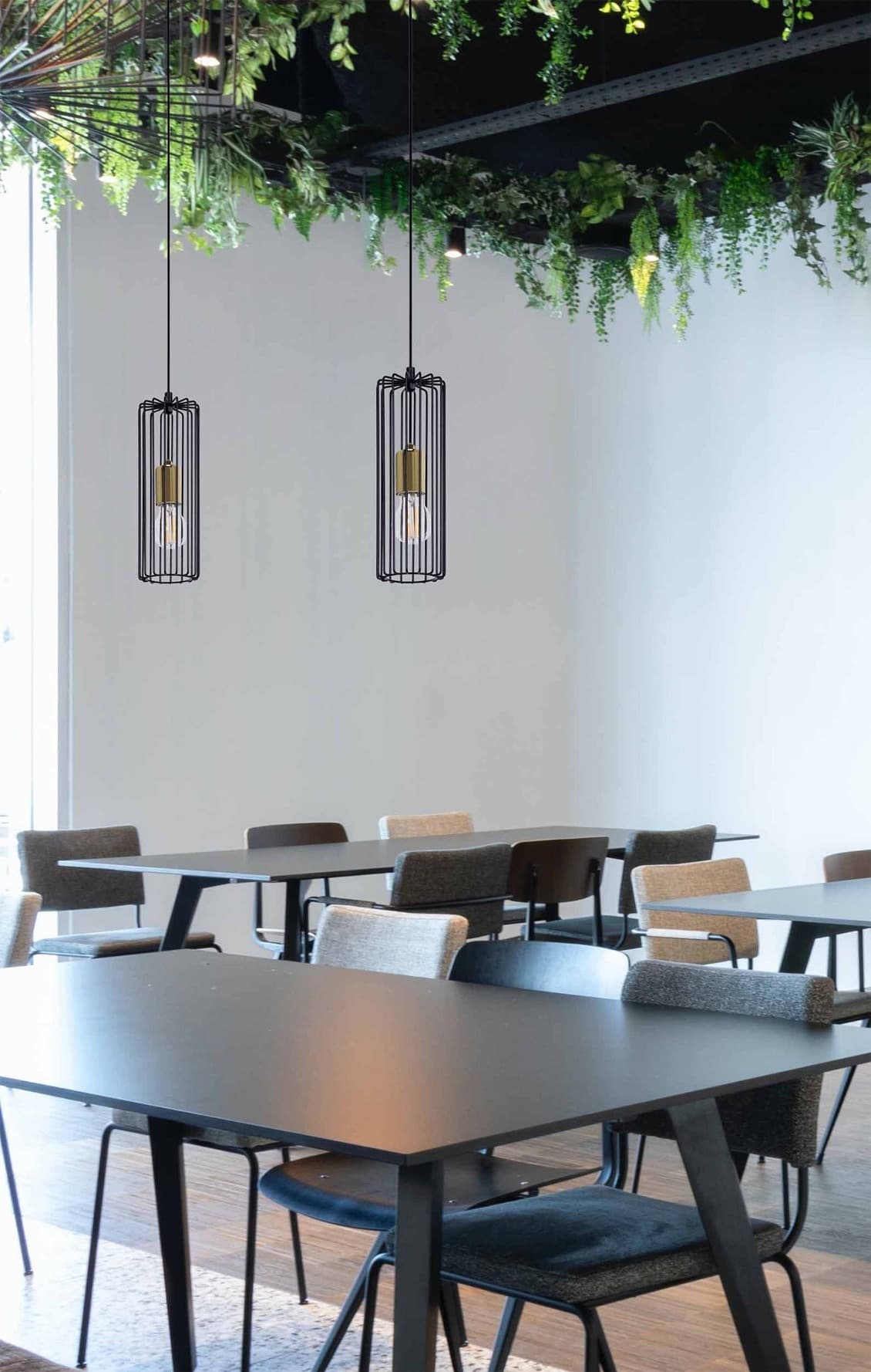 Kaja Gabia lampa wisząca 1x60W czarny/złoty K-4935