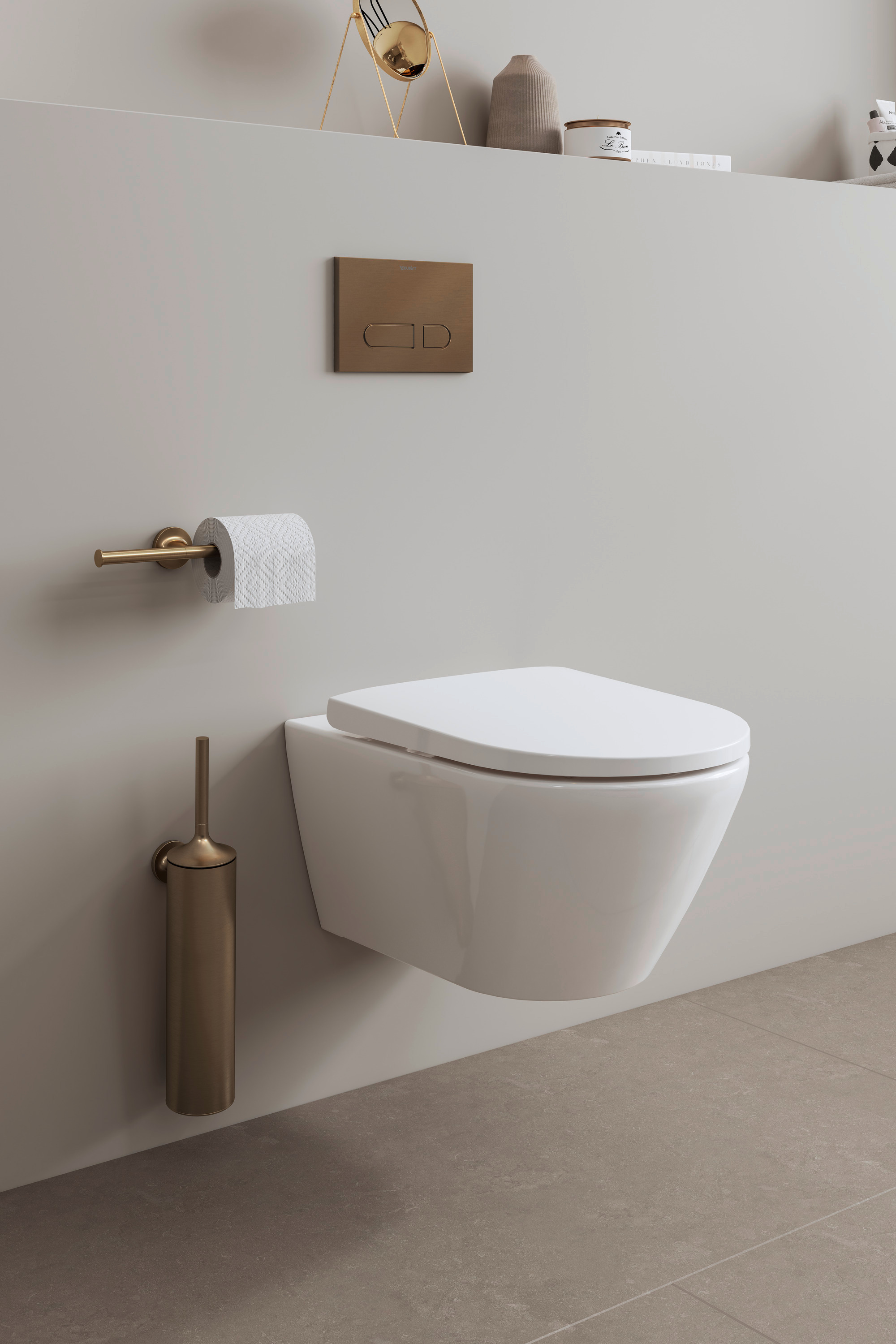 Duravit Starck T szczotka toaletowa z rączką ścienna brązowa 0099460400