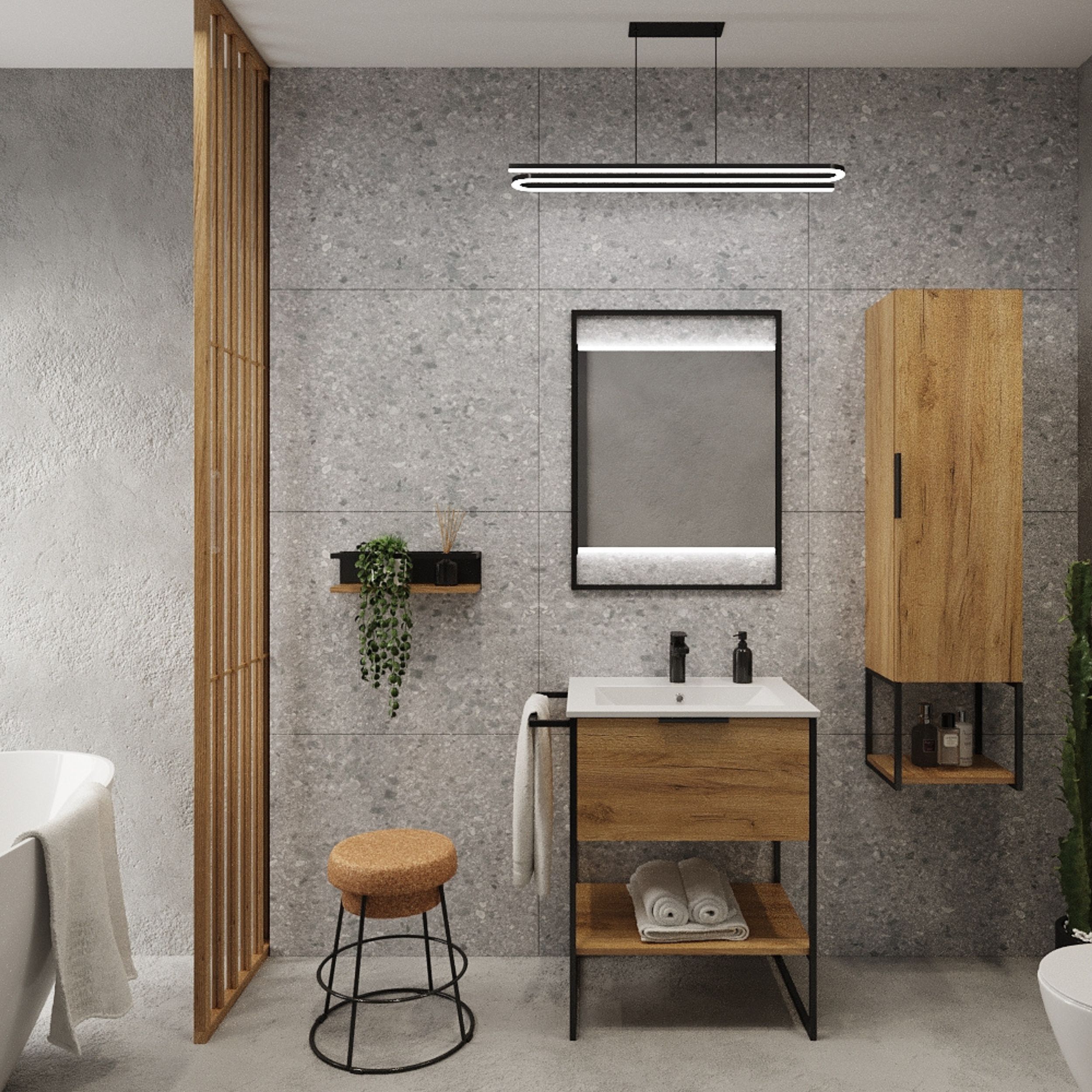 Strama Kobe szafka 59,5x46 cm podumywalkowa stojąca dąb craft złoty 13.100.25 - Wysyłka w 24h