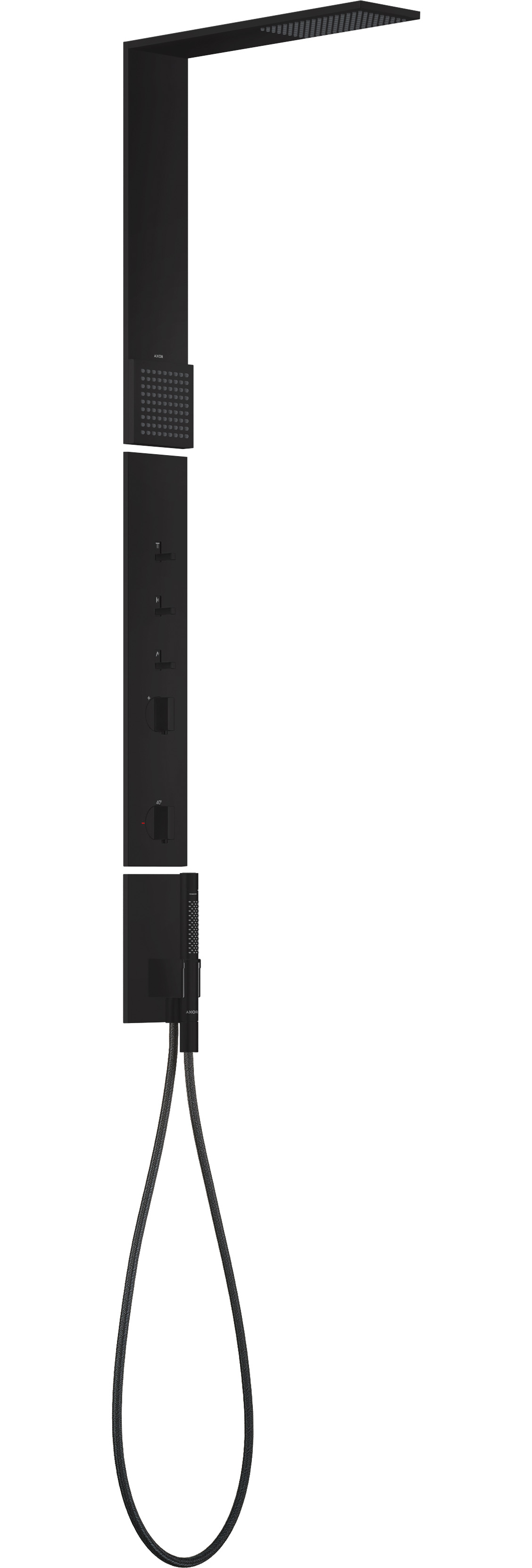 Axor ShowerComposition panel prysznicowy podtynkowy termostatyczny czarny mat 12595670