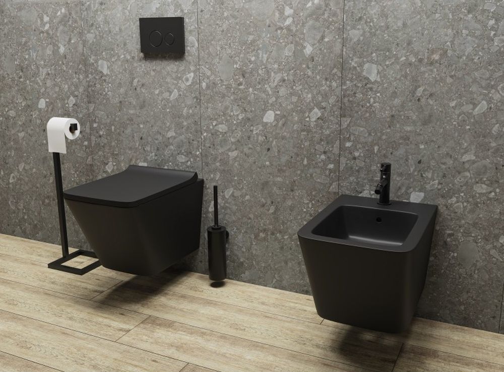LaVita Lago Black bidet wiszący czarny mat