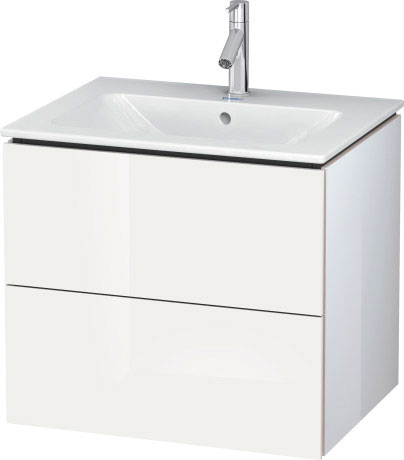 Zestaw Duravit L-Cube Me by Starck umywalka z szafką 60 cm biały/połysk (LC624002222, 2336630000)