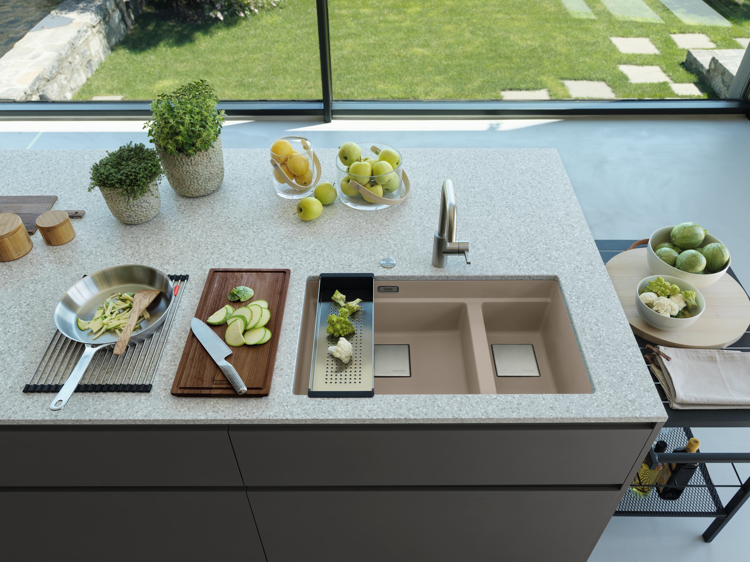 Franke Kanon KNG 120 zlewozmywak 76x46 cm Fragranite cappuccino 125.0528.637 - Wysyłka w 24h