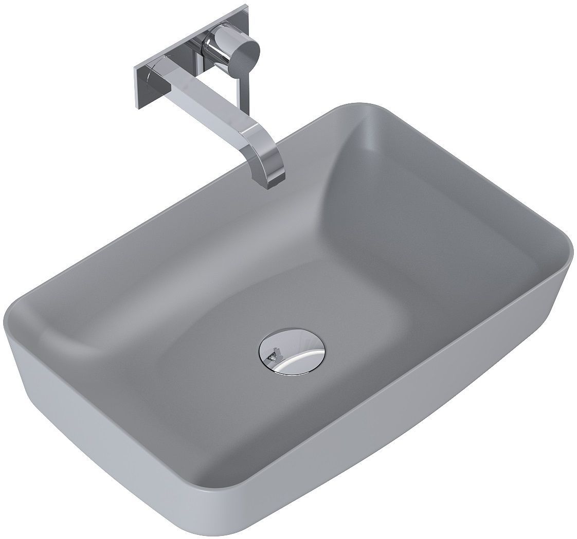 Elita Nomia umywalka 50x39 cm prostokątna nablatowa szary/kamień RE040500055870 - Wysyłka w 24h