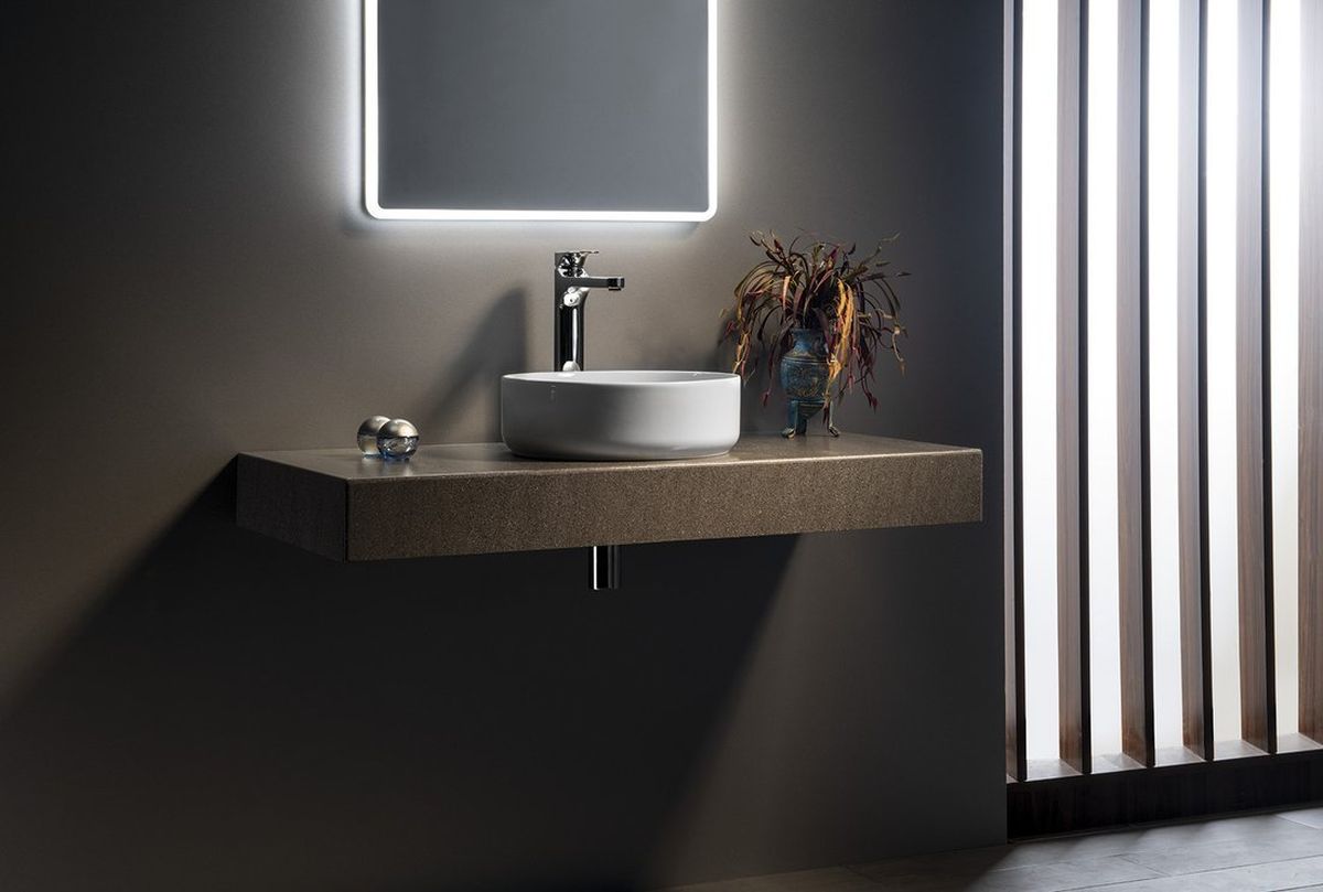 Isvea Infinity Round umywalka 36 cm nablatowa okrągła biała 10NF65036