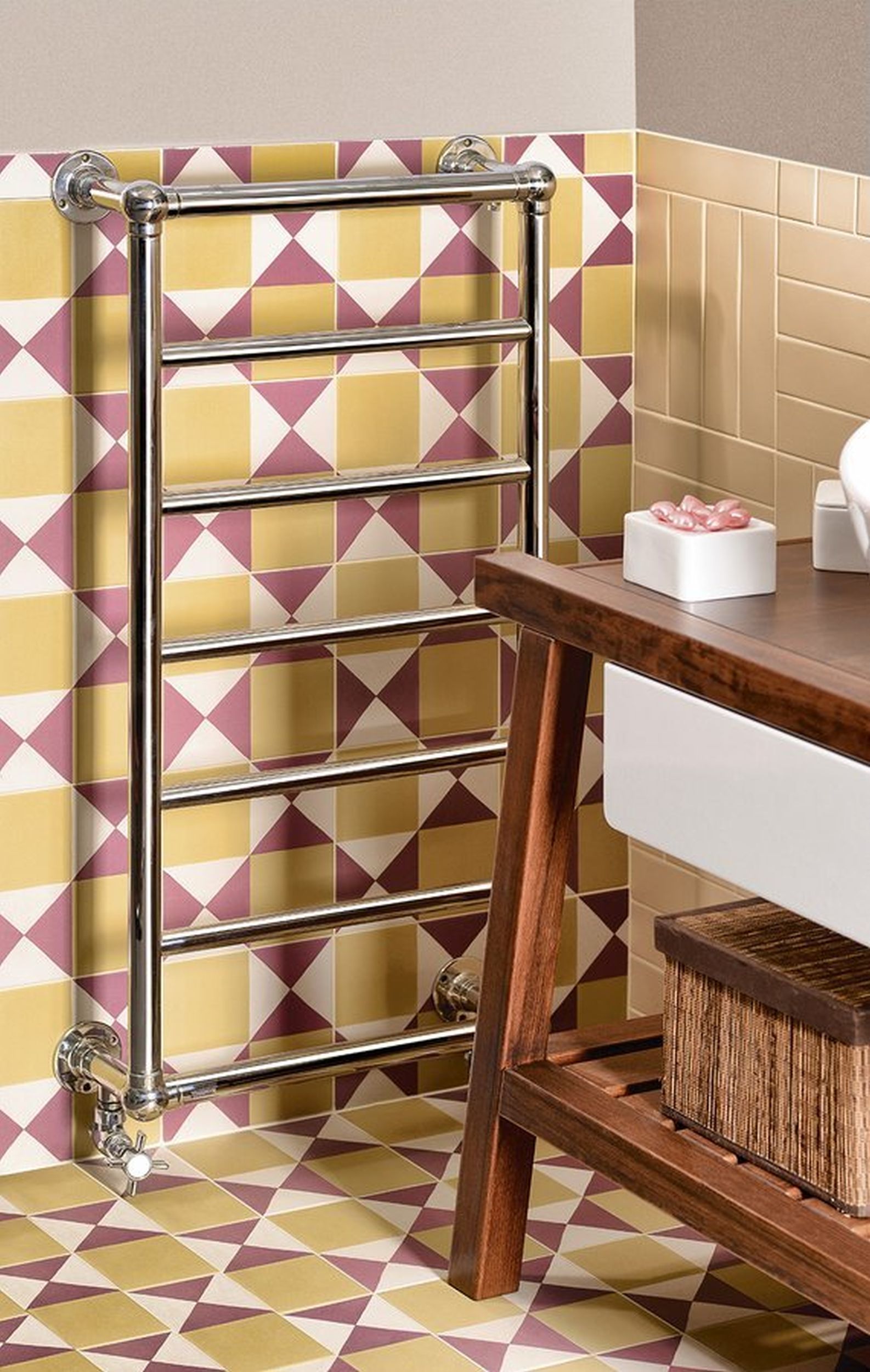 Sapho Uno grzejnik łazienkowy 49,3x95,1 cm retro chrom NR816