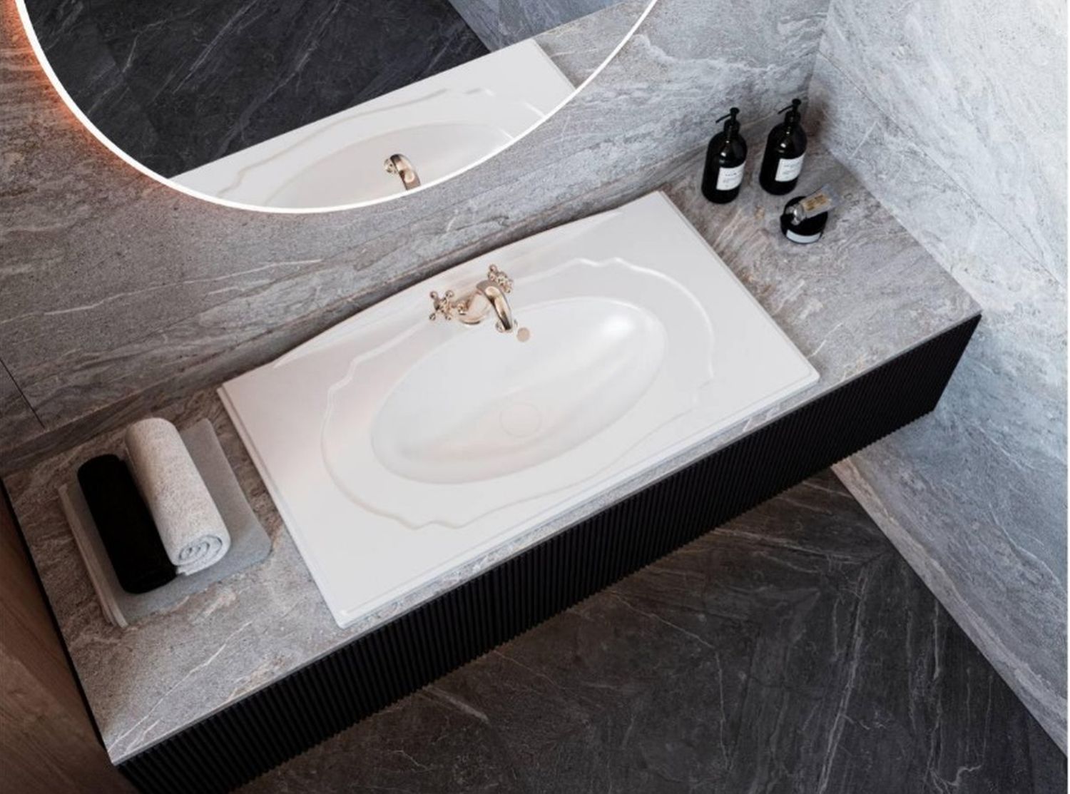 Miraggio Milano umywalka 89,6x48,7 cm wpuszczana prostokątna biały połysk 0000642