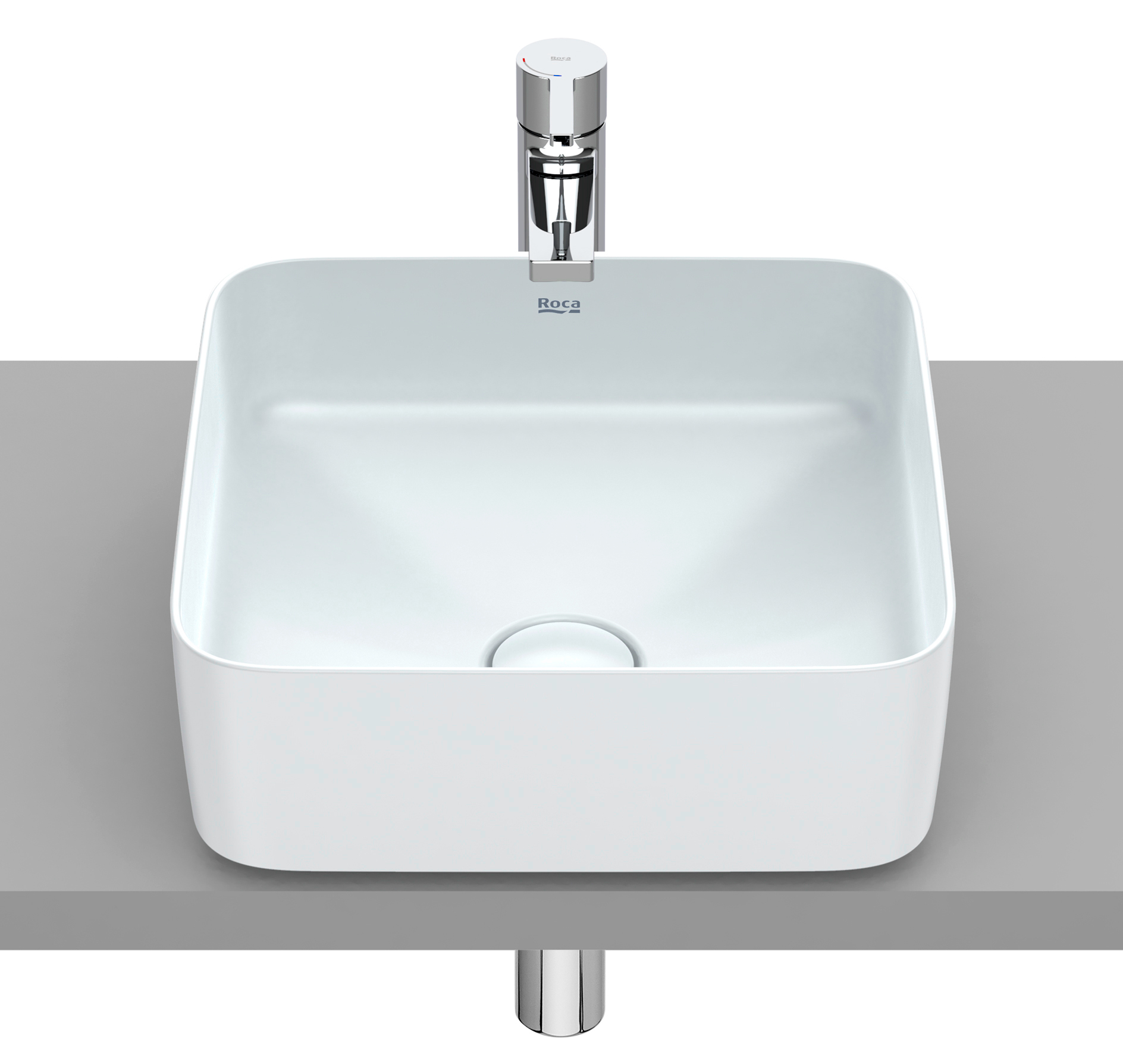 Roca Inspira umywalka 37x37 cm kwadratowa nablatowa A327532630