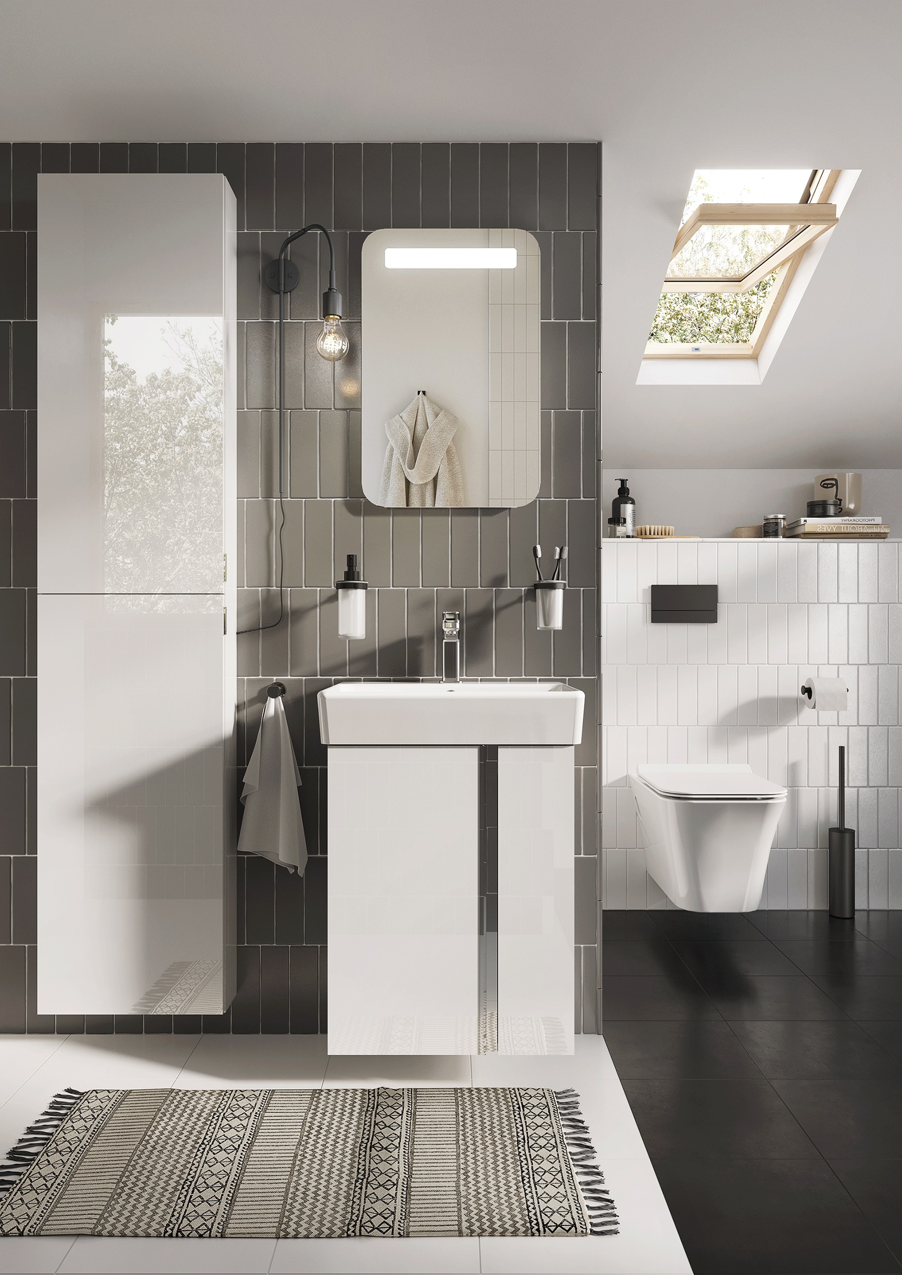 Elita Skye umywalka z szafką 50,5 cm białą RE020500128060 - Wysyłka w 24h