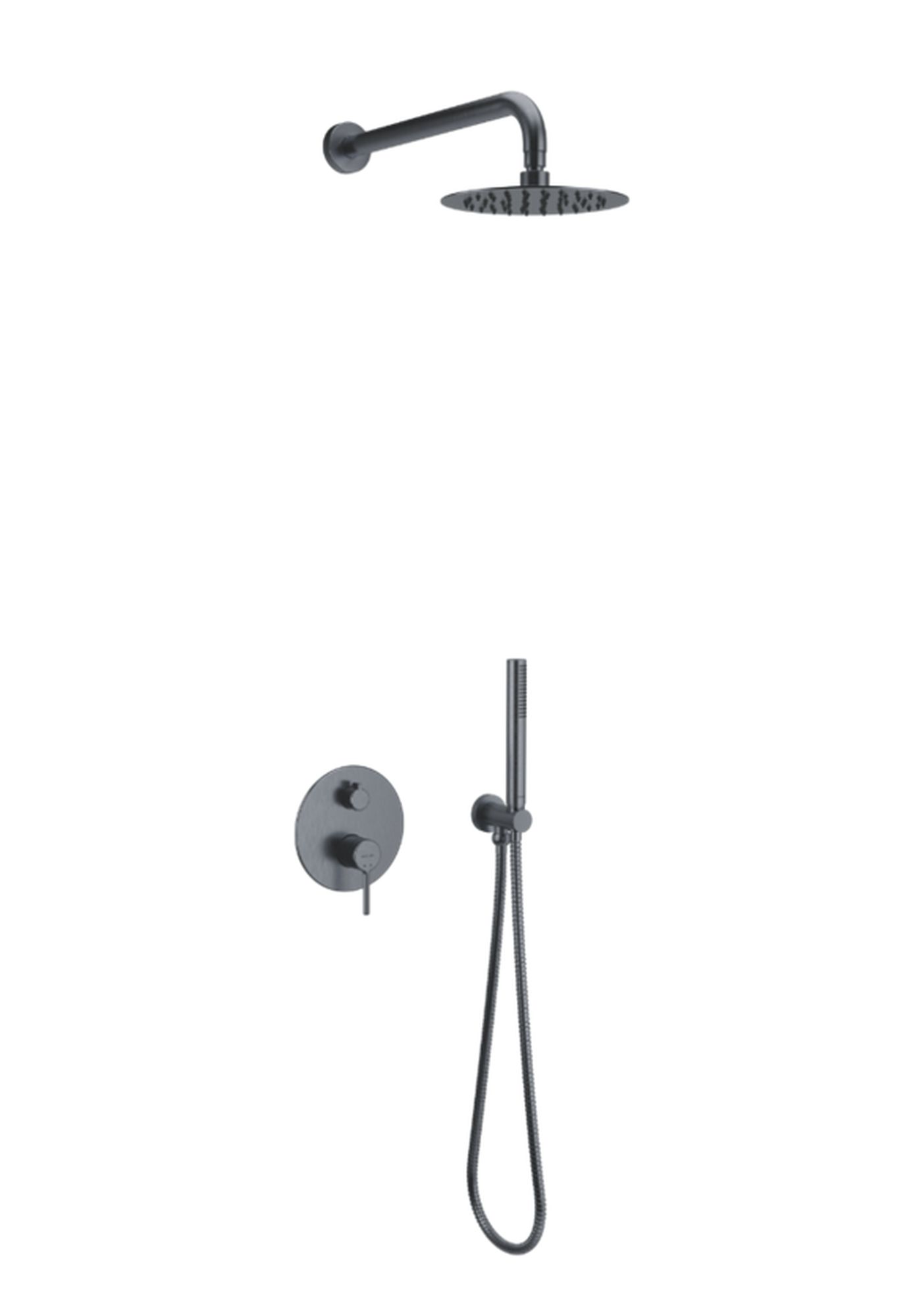 Excellent Pi zestaw prysznicowy podtynkowy z deszczownicą grafit szczotkowany AREX.SET.1247AB