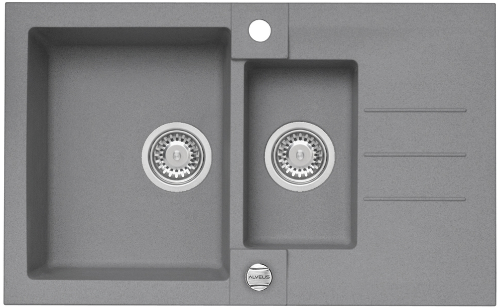 Alveus Rock 70 zlewozmywak 78x48 cm 1.5-komorowy beton 1217081