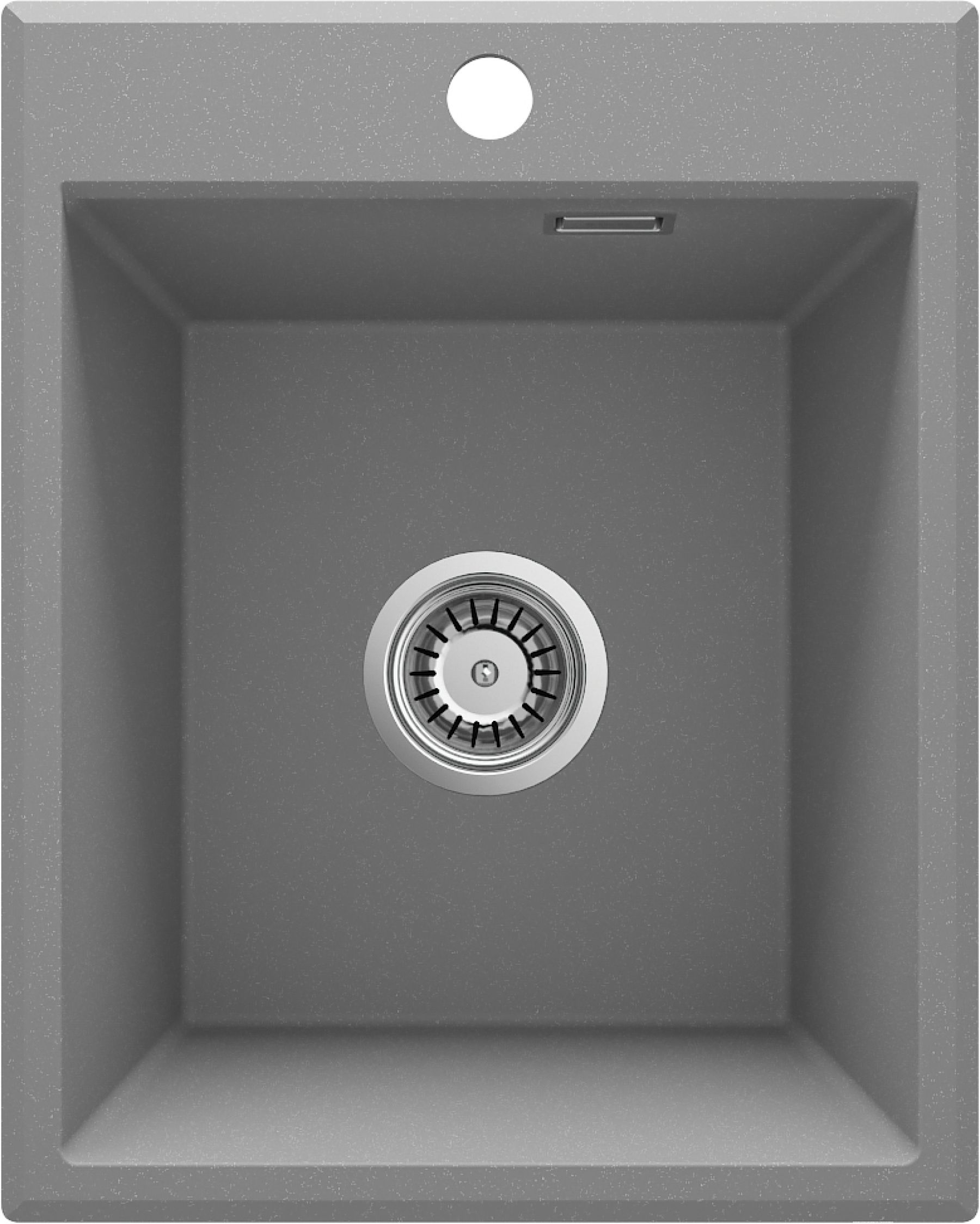 Deante Eridan zlewozmywak granitowy 50x40 cm szary metalik mat ZQES104