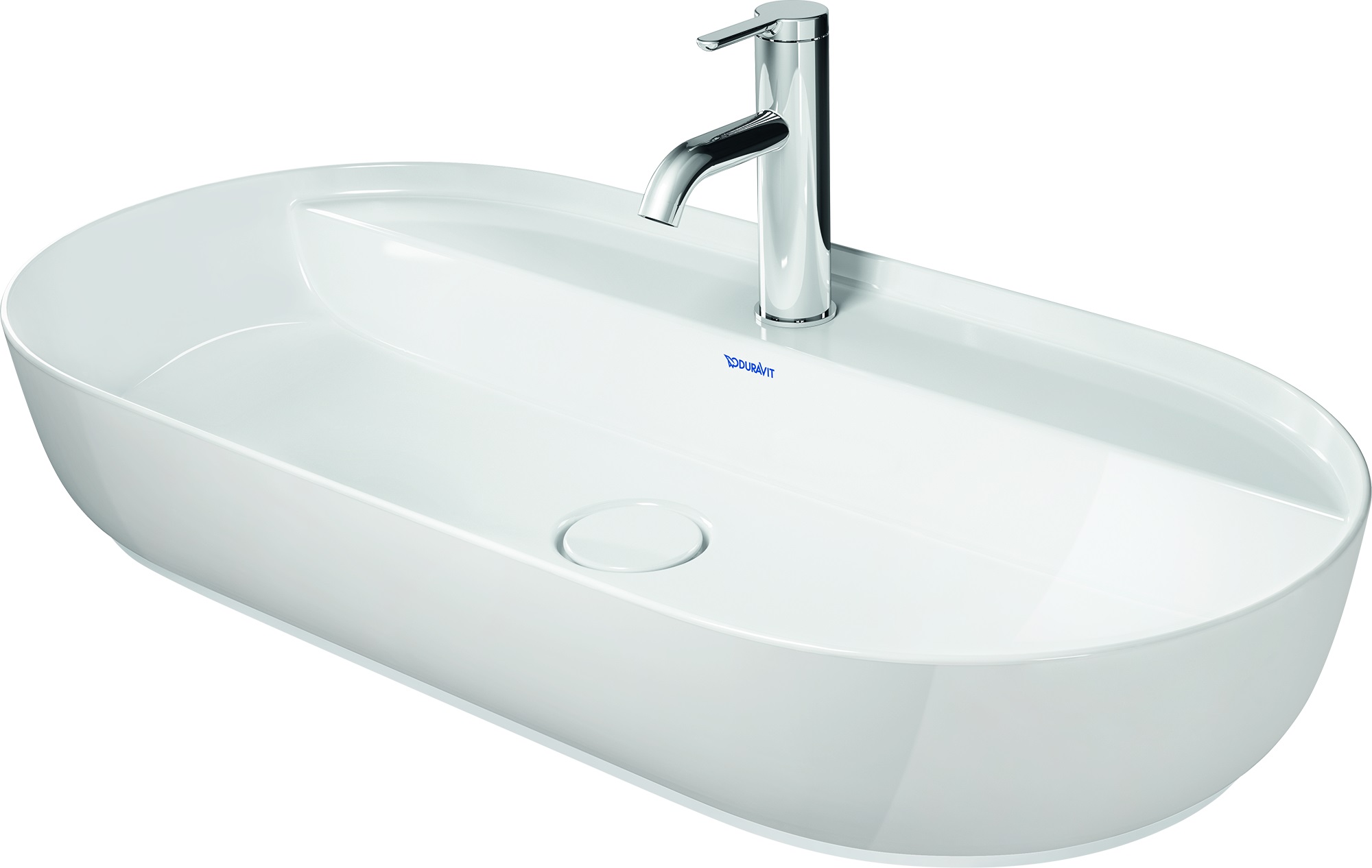 Duravit Luv umywalka 80x40 cm nablatowa owalna WonderGliss biała 03808000001
