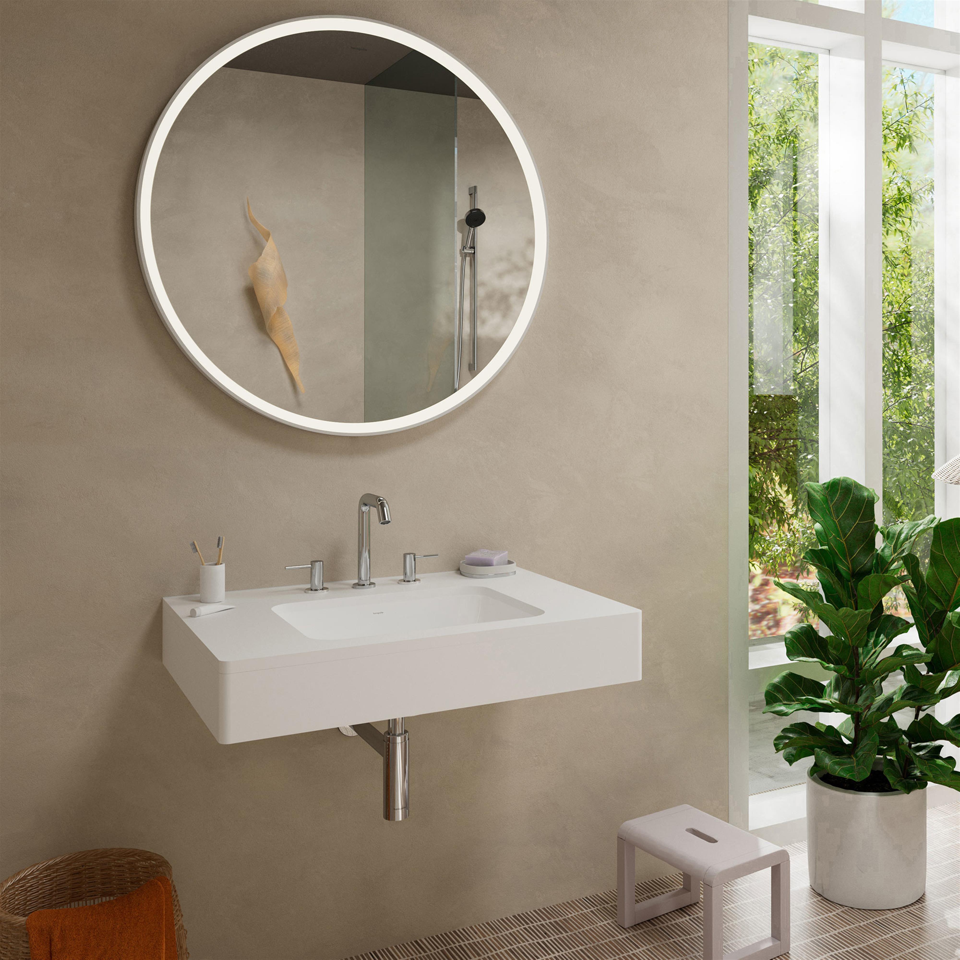 Hansgrohe Tecturis S bateria umywalkowa stojąca 3-otworowa chrom 73330000