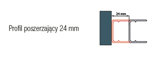 SanSwiss profil poszerzający 24 mm aluminium połysk ECA.50.1997
