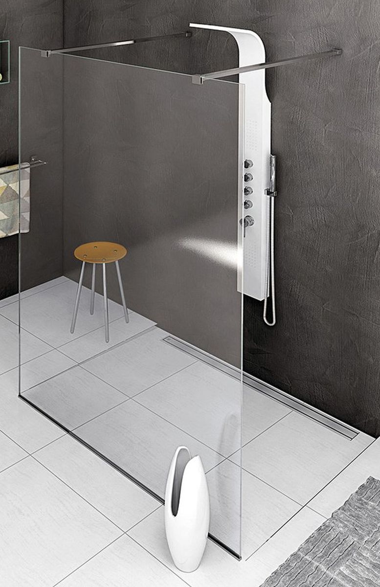 Polysan Modular Shower Walk-In ścianka prysznicowa 120 cm chrom/szkło przezroczyste MS4-120