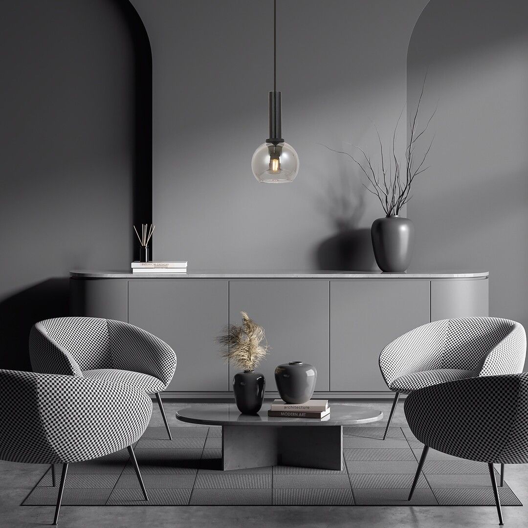 Rabalux Centio lampa wisząca 1x40W czarny/przydymiony 72171