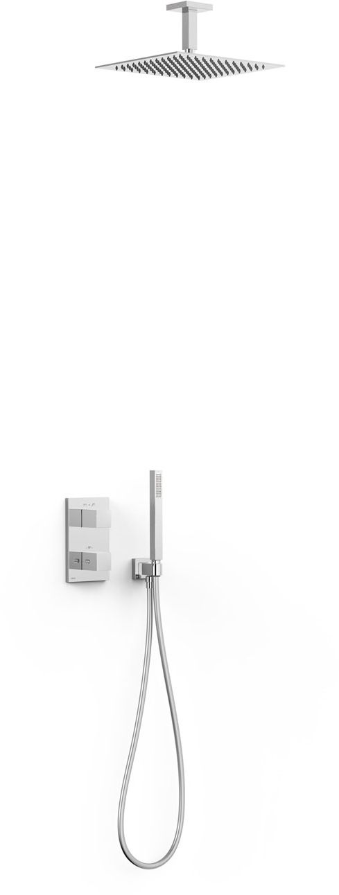 Tres Therm-Box zestaw prysznicowy podtynkowy termostatyczny z deszczownicą chrom 00625003