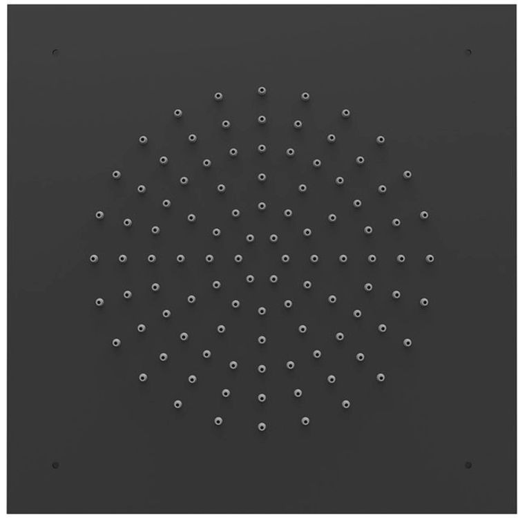 Tres deszczownica 38 cm kwadratowa sufitowa czarny mat 29995301NM