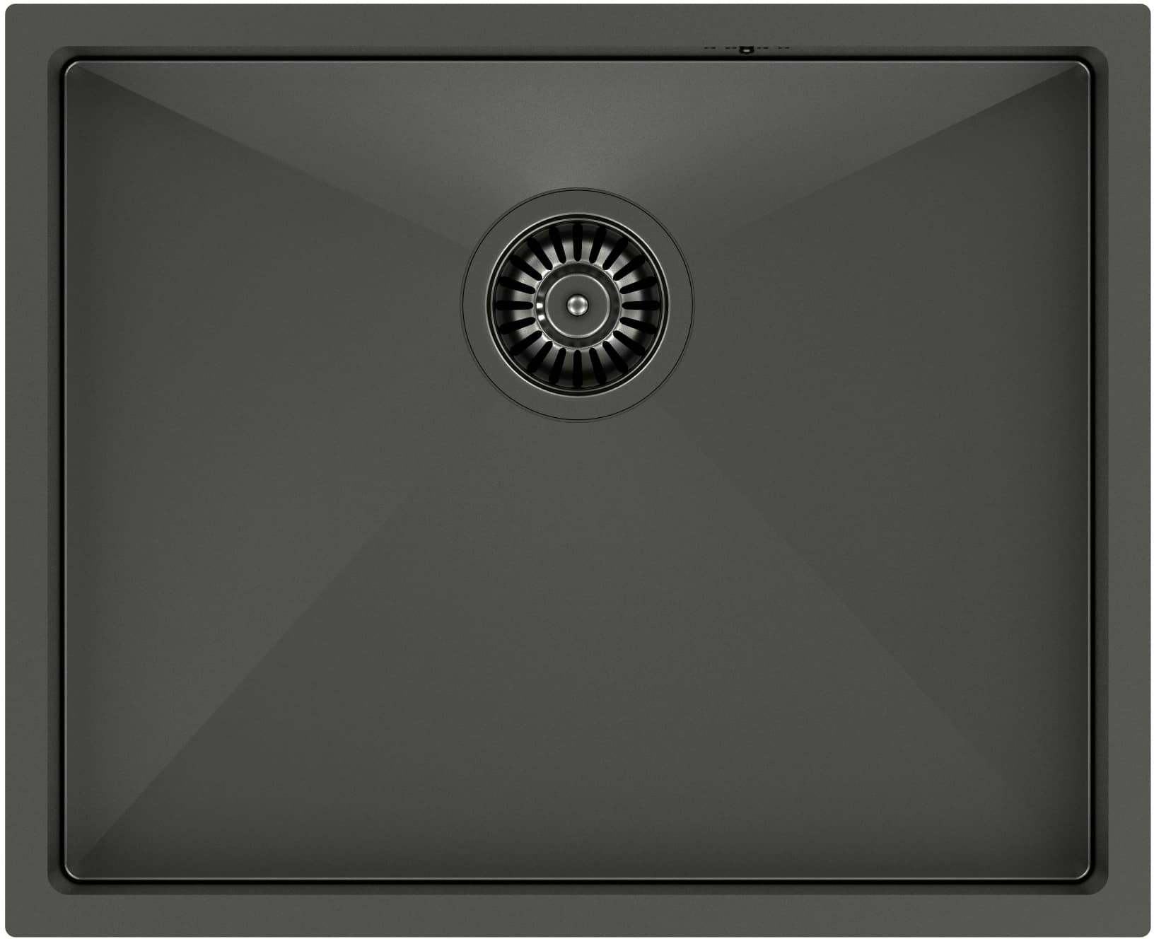 Quadron Anthony 60 zlewozmywak stalowy 50x40 cm podwieszany graphite metal MF5444PVDBST1