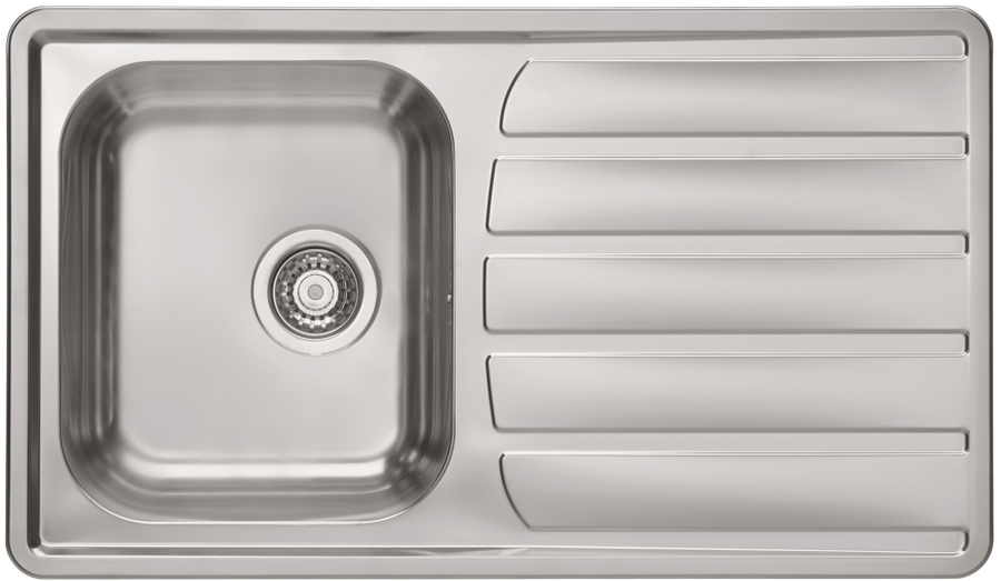 Alveus Zoom 30 zlewozmywak stalowy 86x50 cm wpuszczany 1-komorowy satyna 1098773