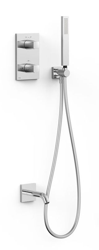 Tres Therm-Box zestaw wannowo-prysznicowy podtynkowy termostatyczny chrom 21125007