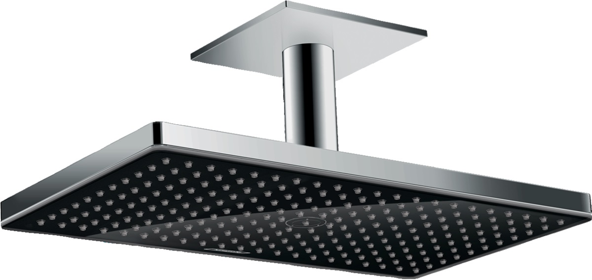 Hansgrohe Rainmaker Select deszczownica 46,6x27 cm z ramieniem sufitowym czarny/chrom 24002600