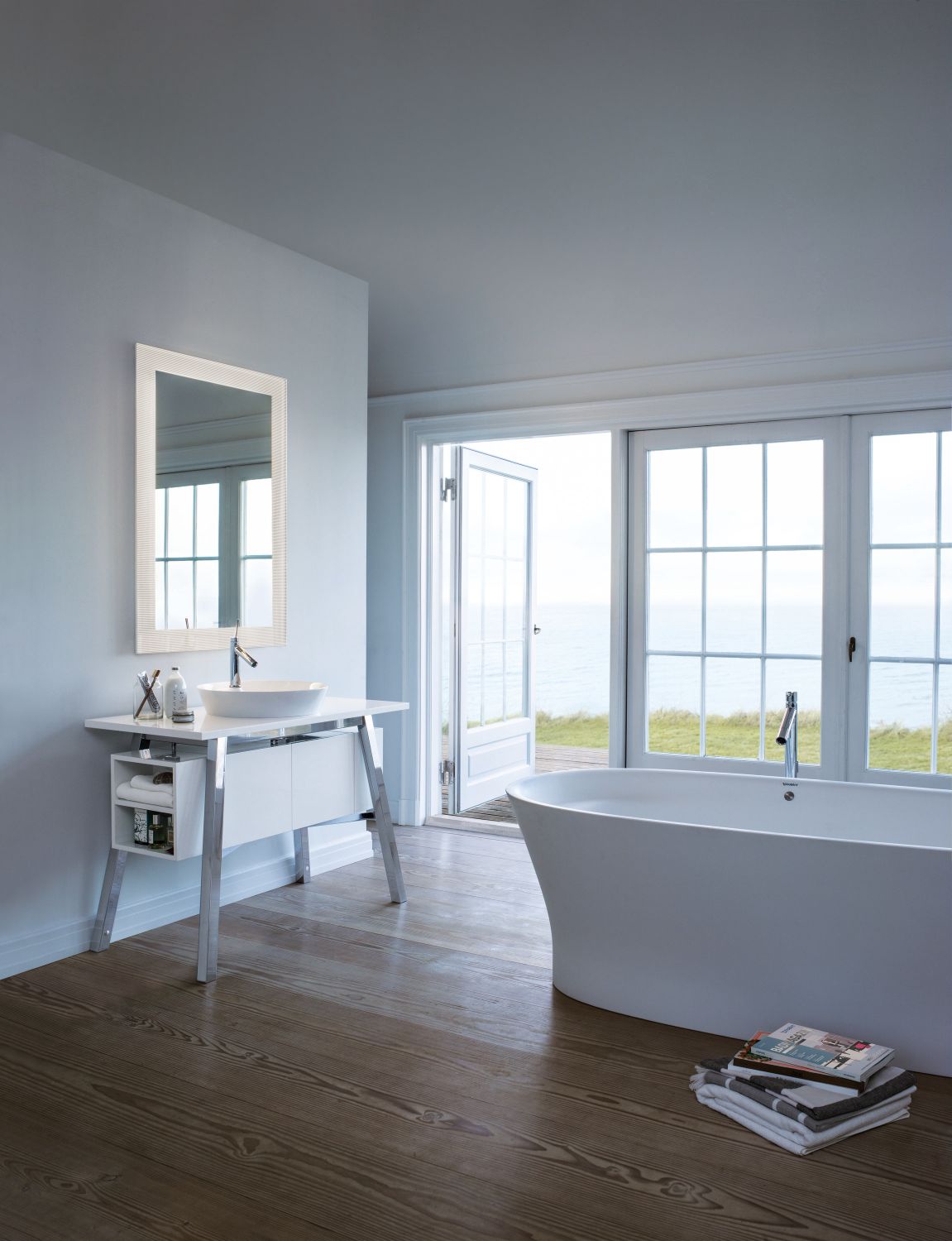 Duravit Cape Cod umywalka 48 cm nablatowa okrągła WonderGliss biała 23284800001