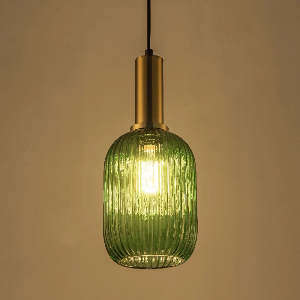 Goldlux Suffolk lampa wisząca 1x20 W zielona 317377