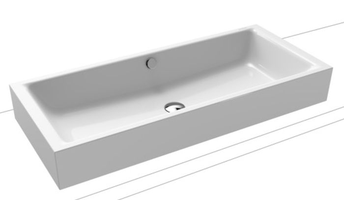 Kaldewei Puro S umywalka 90x38 cm nablatowa prostokątna model 3176 biała 909206003001