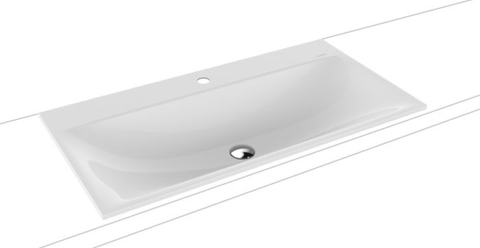Kaldewei Silenio umywalka 90x46 cm wpuszczana prostokątna model 3038 biała 907806303001