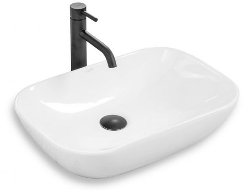 Rea Claudia 9447 umywalka 51x34 cm nablatowa owalna biała REA-U6644