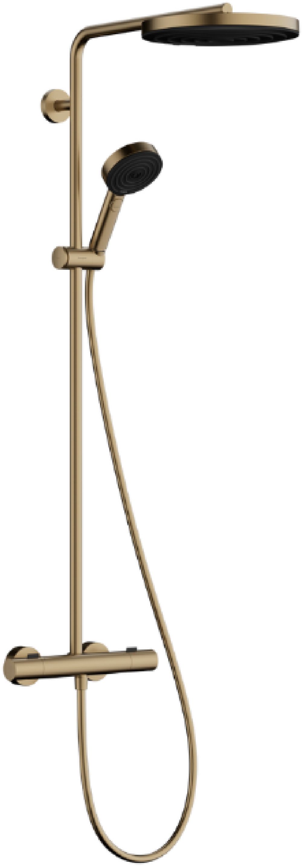 Hansgrohe zestaw prysznicowy ścienny z deszczownicą brąz szczotkowany 24237140