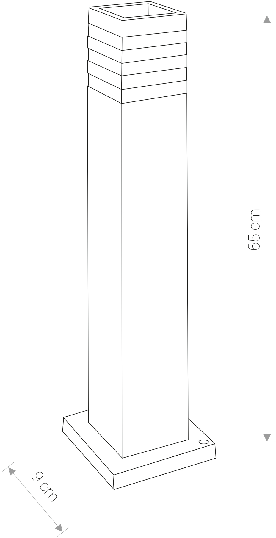 Nowodvorski Lighting Oir I lampa stojąca zewnętrzna 1x40W czarna 9158