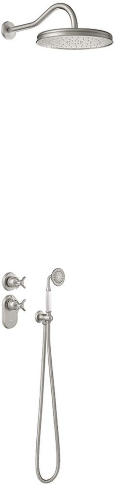 Tres Monoclasic zestaw prysznicowy podtynkowy termostatyczny z deszczownicą stal 242.352.02.AC