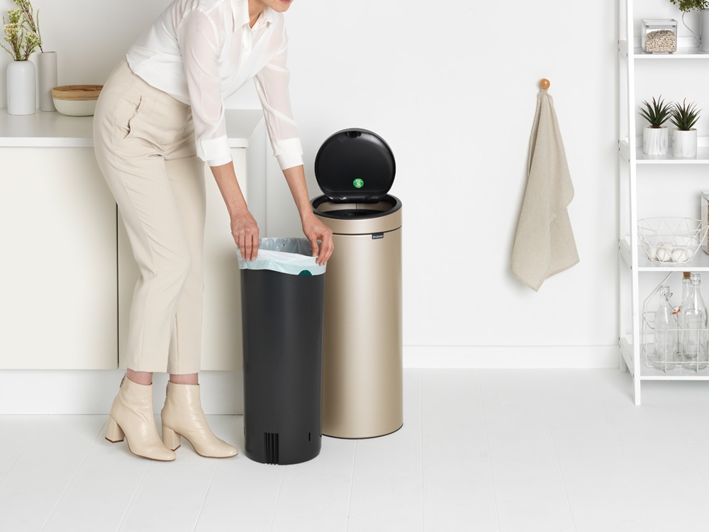 Brabantia Touch Bin New kosz na śmieci 30 l złoty 304507
