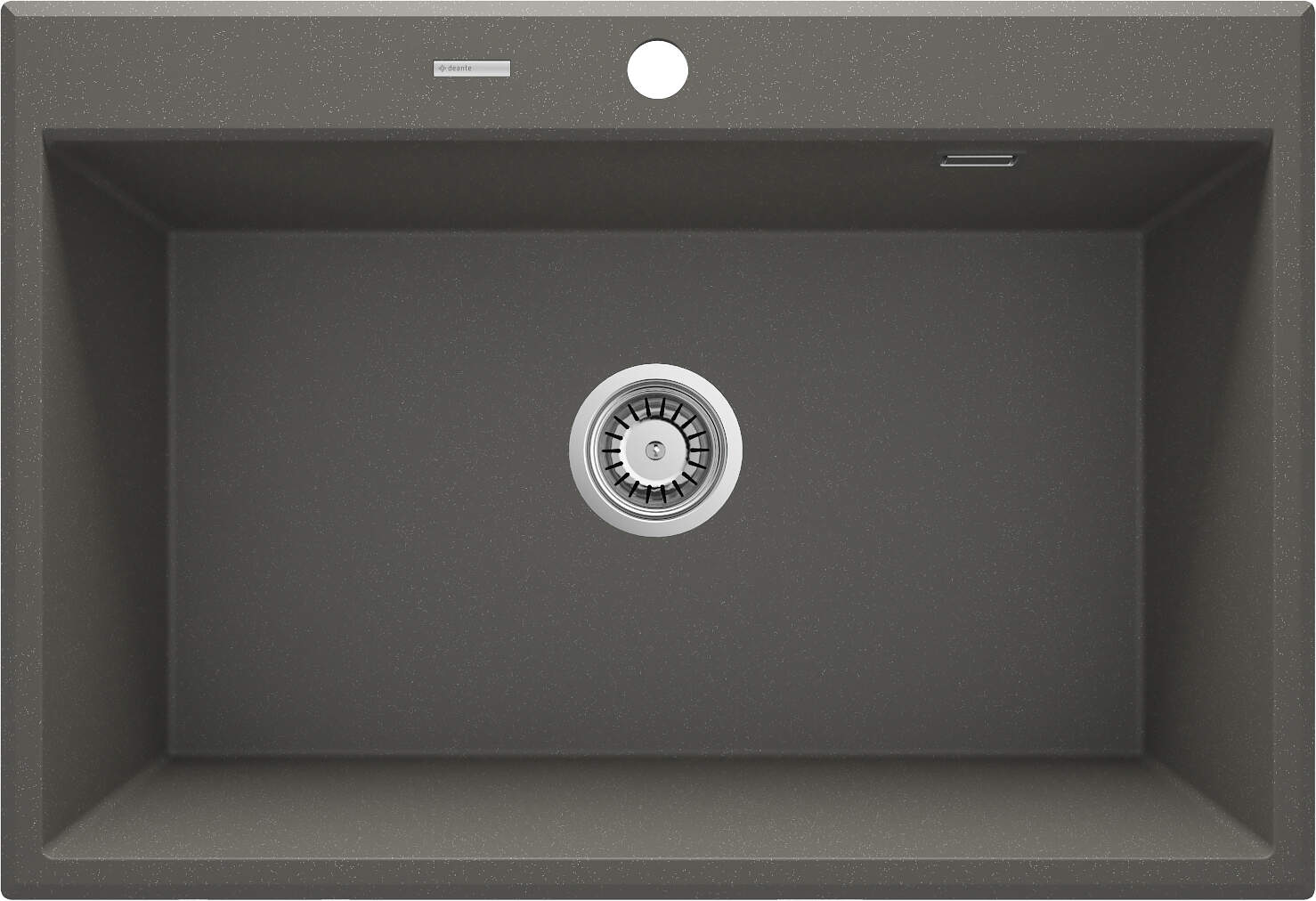 Deante Eridan zlewozmywak granitowy 70x52 cm wpuszczany antracyt ZQET103