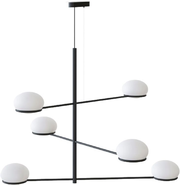 Leds C4 Coco lampa wisząca 6x9W LED czarna/biała 00-7986-05-M1