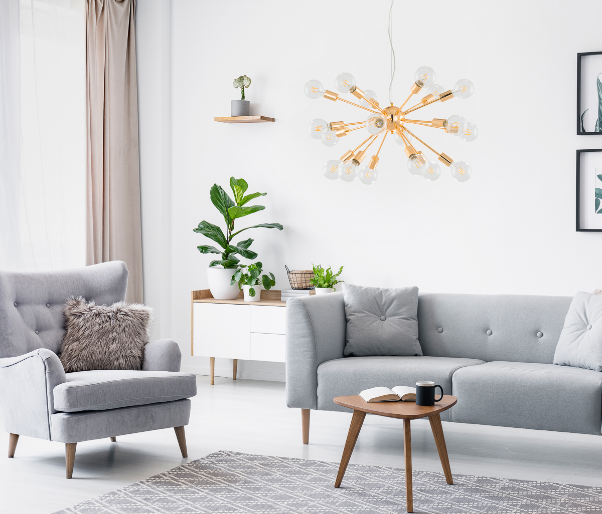 Italux Theo lampa wisząca 18x40 W złota AD20000-18