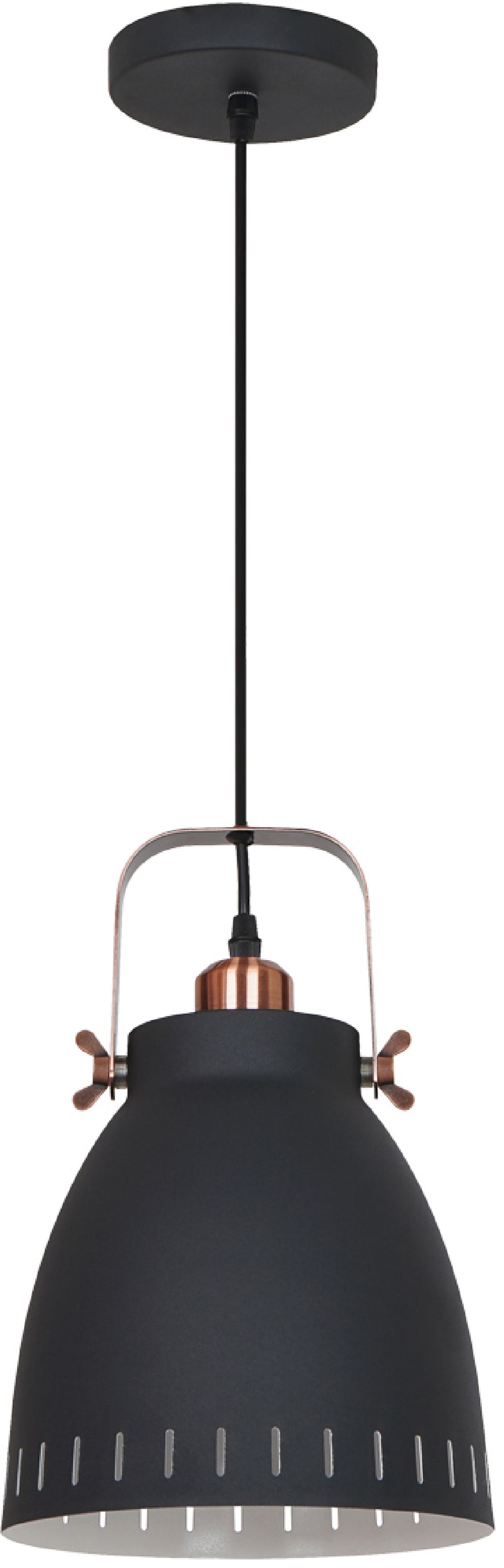 Italux Franklin lampa wisząca 1x60 W grafitowa MD-HN8026M-B+RC