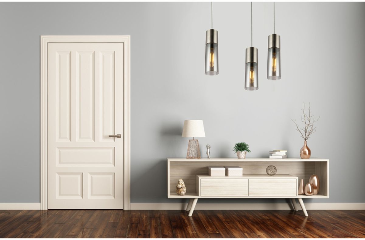 Globo Lighting Annika lampa wisząca 1x25W chrom satynowy/szkło przydymione 21000HN