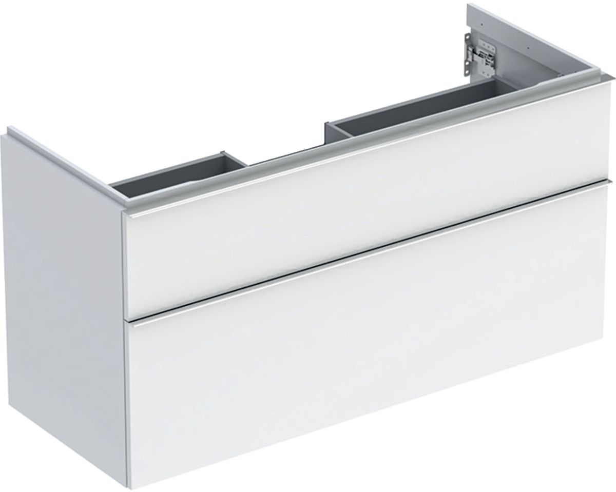 Geberit iCon szafka 118,4 cm podumywalkowa wisząca biały połysk/chrom 502.306.01.2