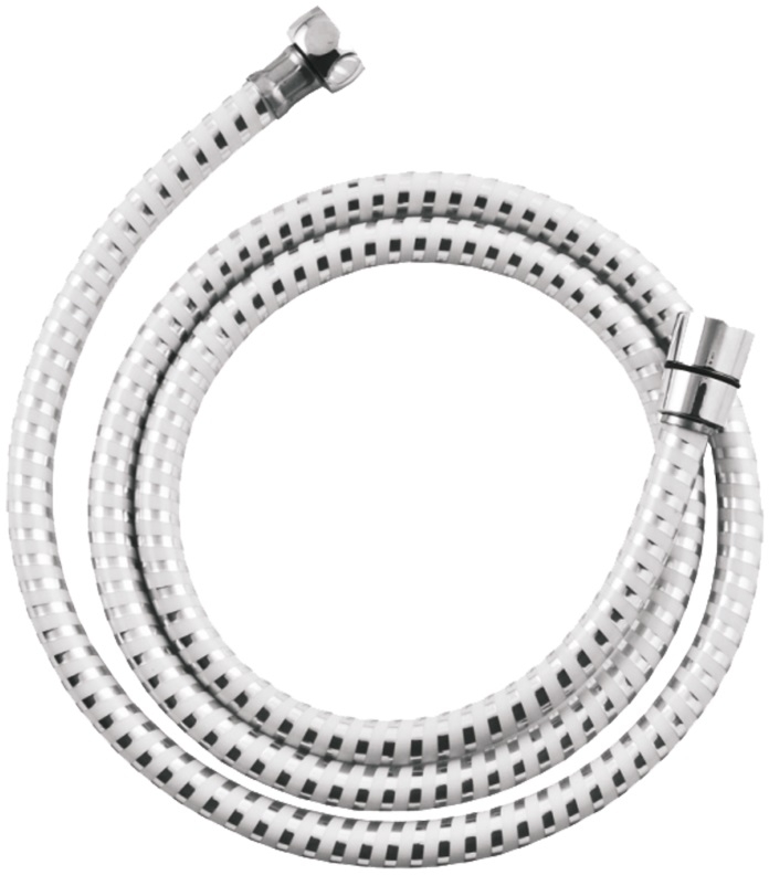 Invena wąż prysznicowy 150 cm chrom/biały AW-30-J02